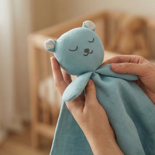 Dream Bear Security Blanket – Soft Muslin Cotton Cuddle Cloth