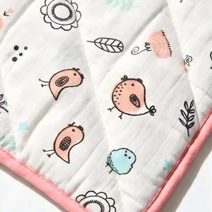 Pretty Birdie Organic Cotton Muslin Blanket - GOTS certified (40x50")