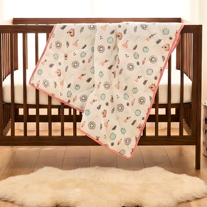 Pretty Birdie Organic Cotton Muslin Blanket - GOTS certified (40x50")