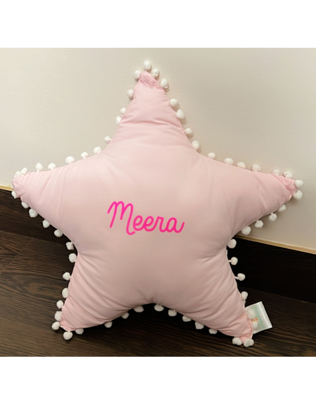 Colourful Pom Pom Star Shaped Cushion- Playful and Cozy