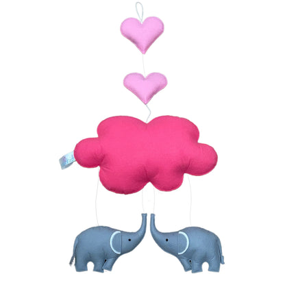 Elephant Kisses Cloud Hanging- Handmade