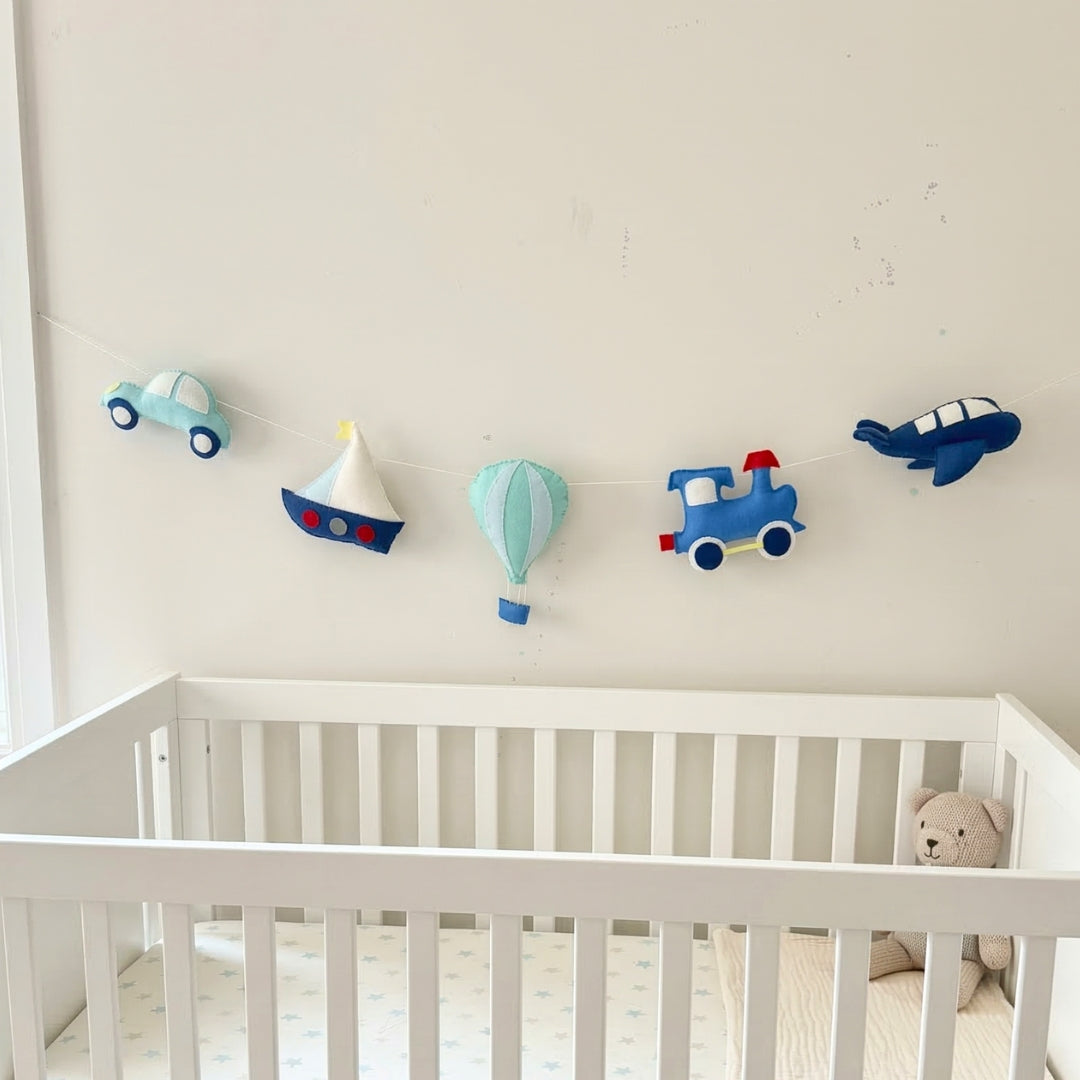 Felt Transport Theme Nursery Bunting