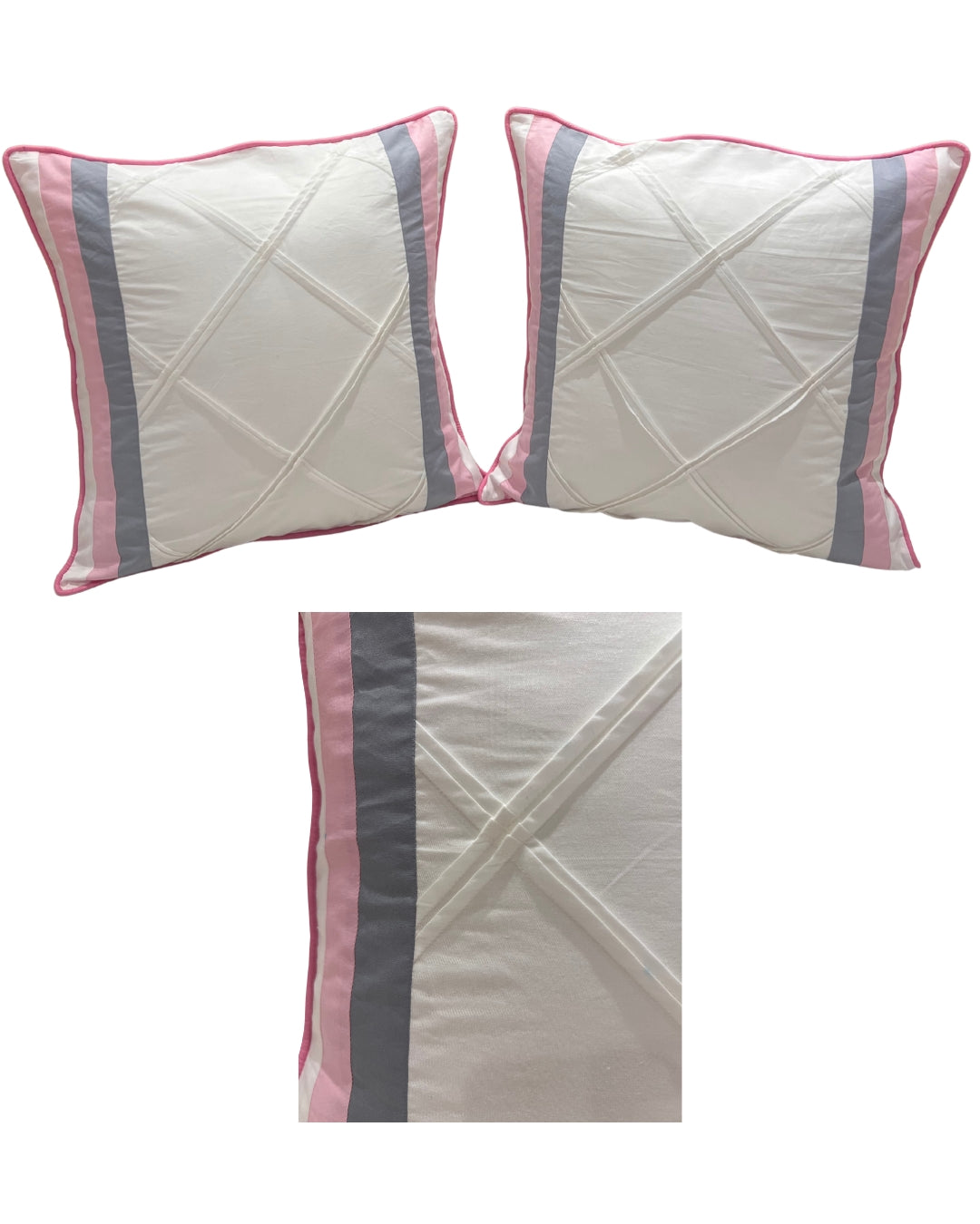 Teddy Stripes Bedding Set (Pink)