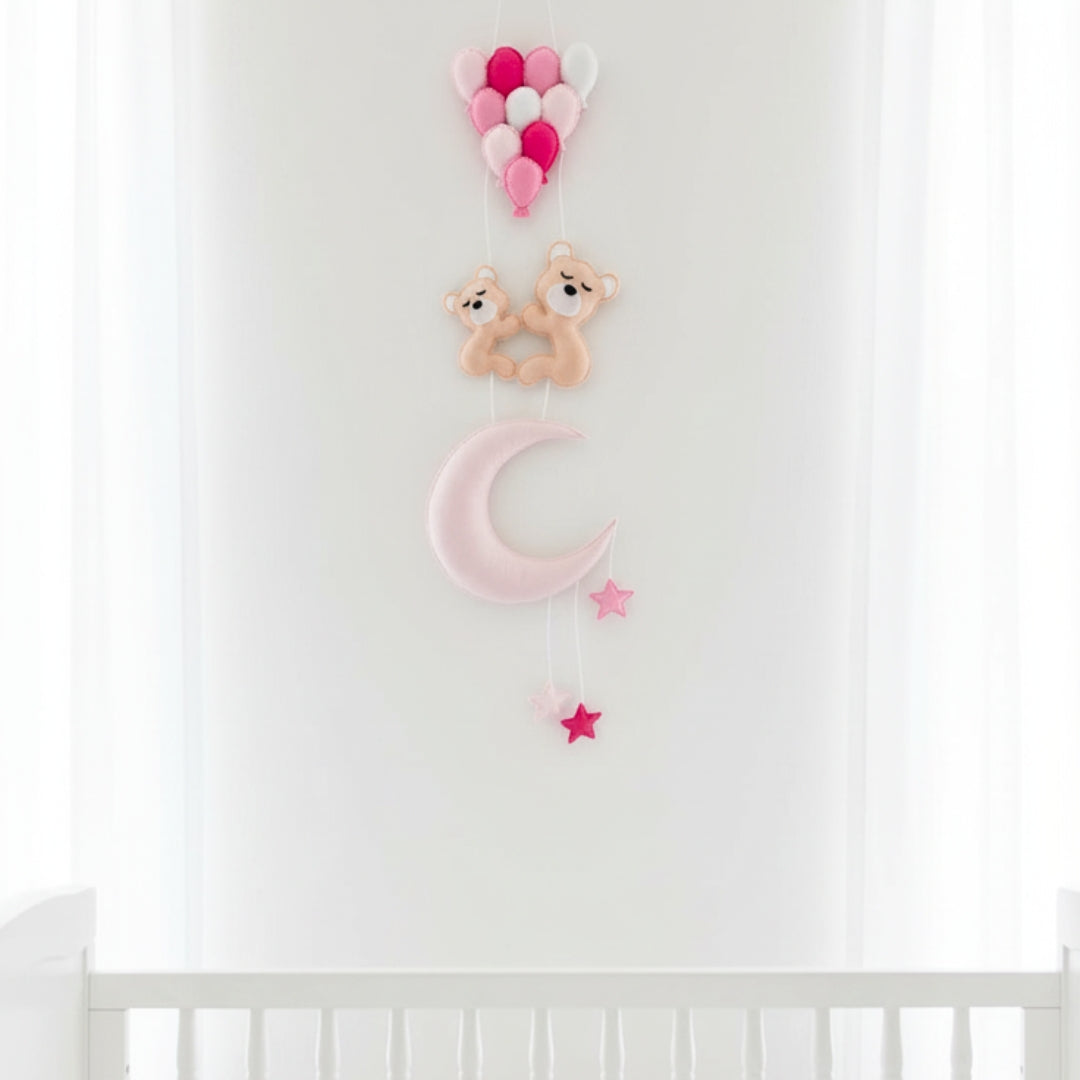 Moon cuddles Name Wall Hanging- Felt Fabric