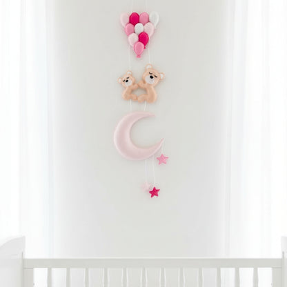 Moon cuddles Name Wall Hanging- Felt Fabric