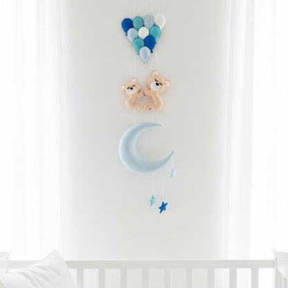 Moon cuddles Name Wall Hanging- Felt Fabric
