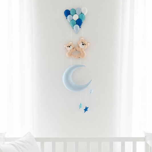 Moon cuddles Name Wall Hanging- Felt Fabric