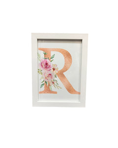 Elegant Floral Alphabet Frame