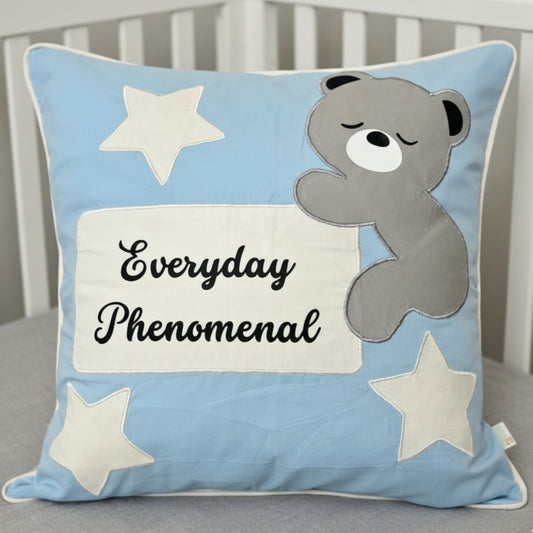 Bear Cushion Cover With Message