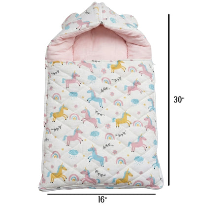 SnugPod Cotton Muslin Baby Sleeping Bag - Unicorn Magic