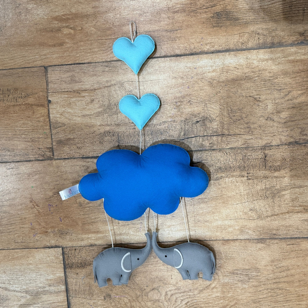 Elephant Kisses Cloud Hanging- Handmade