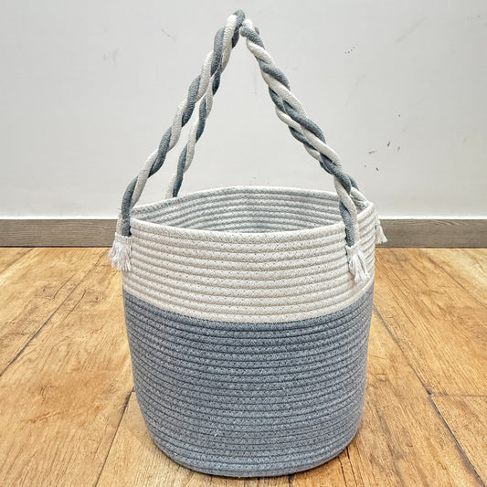 Grey & Ivory Rope Basket
