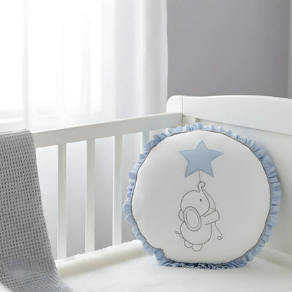 Twinkle Elephant Ruffle Round Cushion