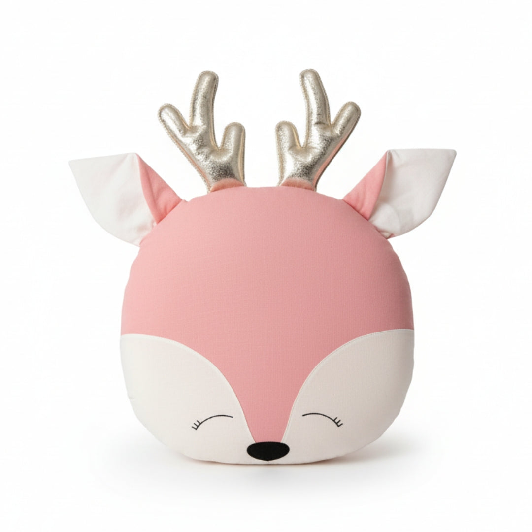 Cuddle Reindeer Cotton Pillow – Kids Room & Gifting