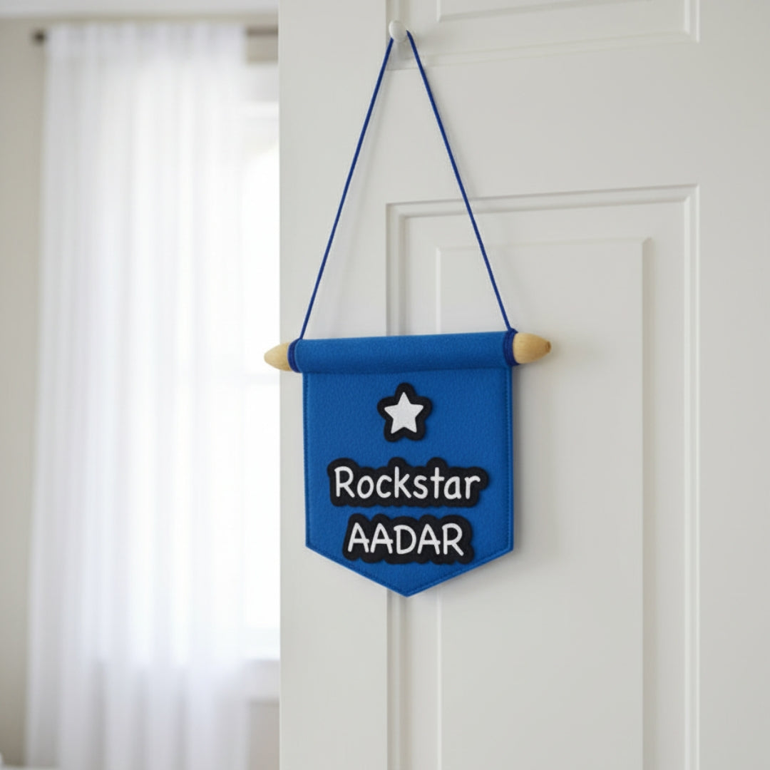 Custom Felt Wall Banner for Baby Room – Personalised Name or Quote | Nursery Decor