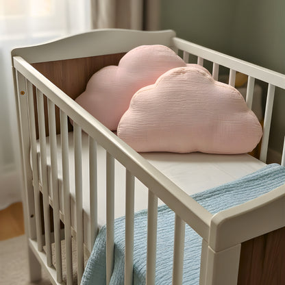 Soft Muslin Cloud Pillow - Pink