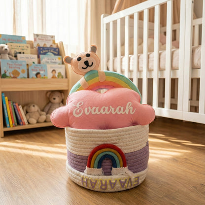 Rainbow Bear Baby Girl Personalised Hamper
