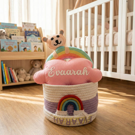Rainbow Bear Baby Girl Personalised Hamper