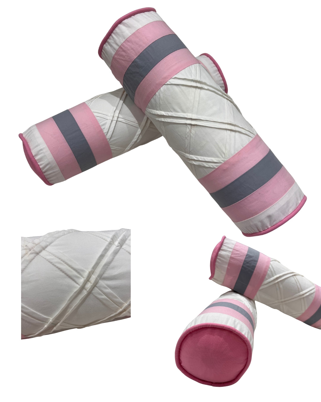 Teddy Stripes Bedding Set (Pink)
