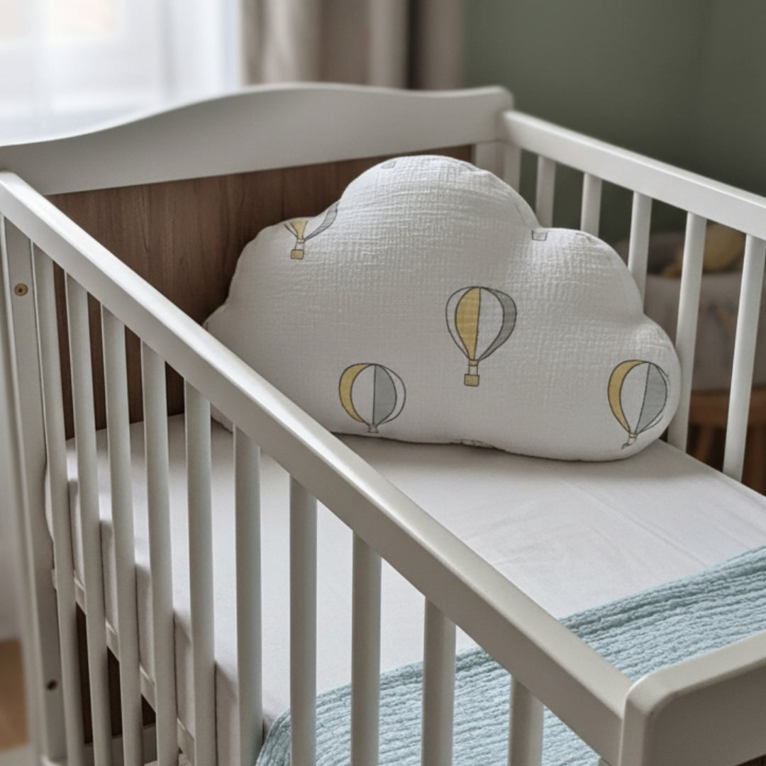 Soft Muslin Cloud Pillow - Hot Air Balloon