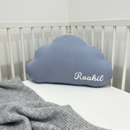 Soft Muslin Cloud Pillow - Blue
