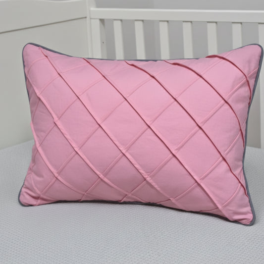 Blush Diagonal-Pleat Cushion Cover