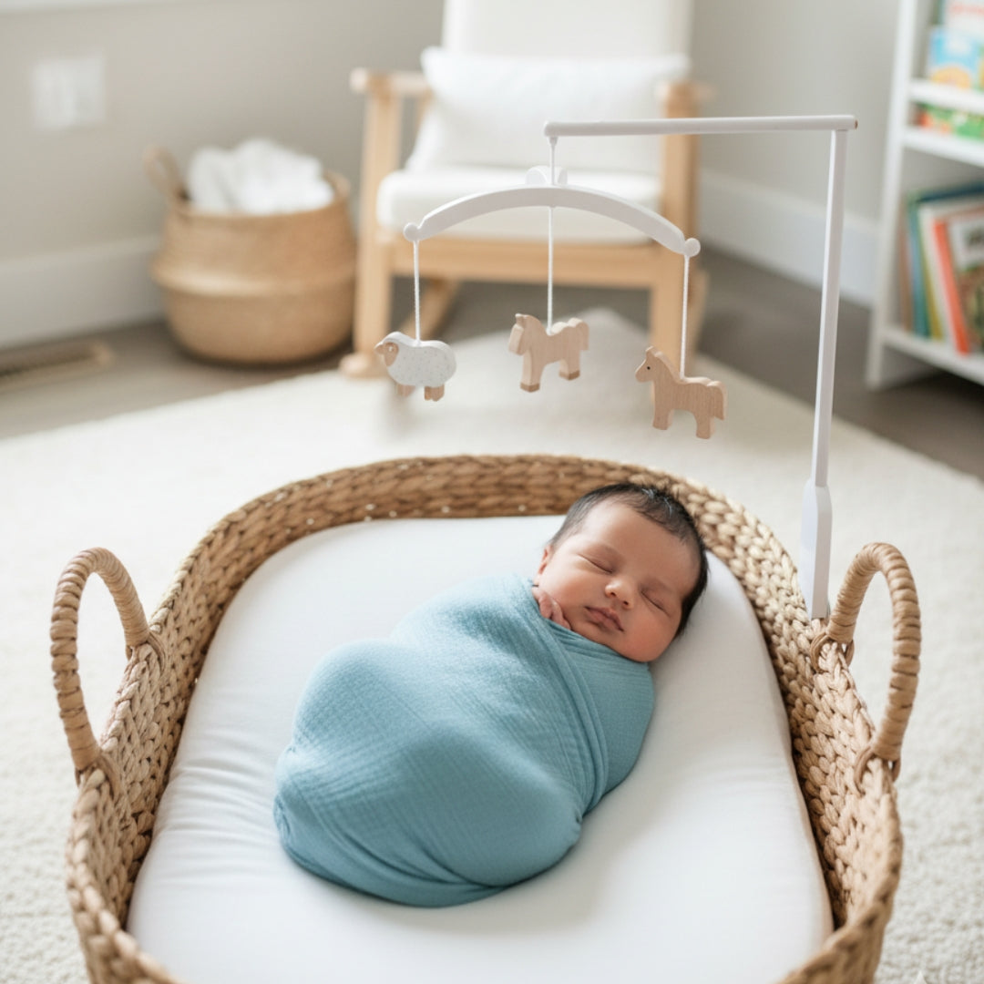 Muslin Cotton Swaddle Blanket – Breathable Newborn Baby Wrap