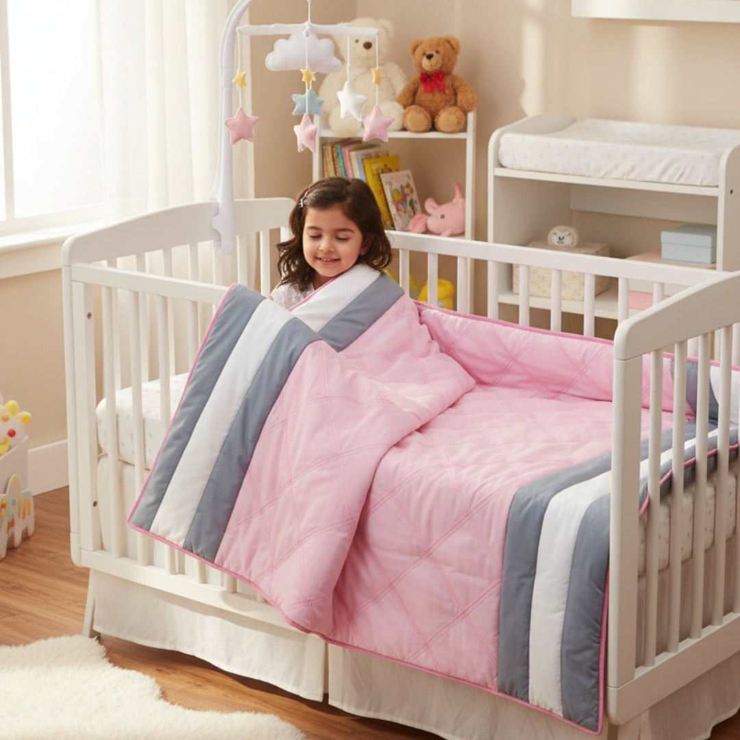Dreamy Stripes Quilt (Pink)