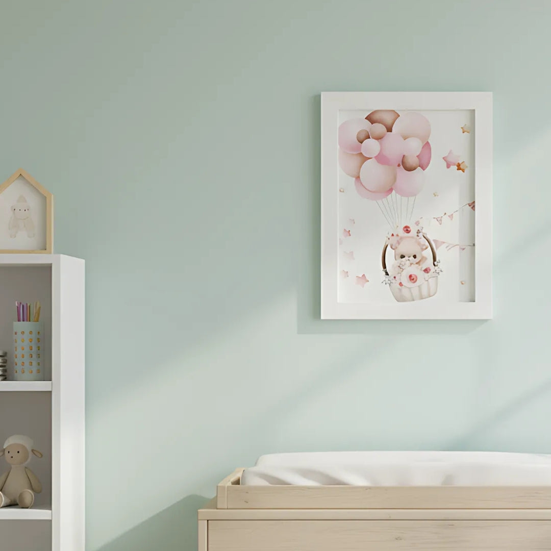 Teddy’s Snuggly Balloon Ride Frame - For Sweet Moments