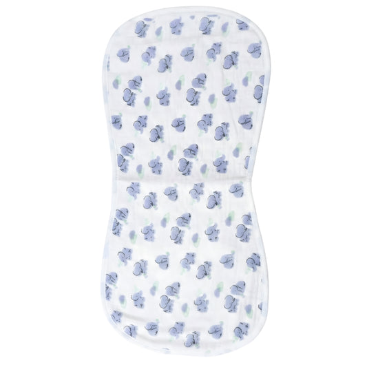Ultra Soft Organic Muslin Burp Cloth (6-Layer, Ultra Absorbent) - Elephant Meadow