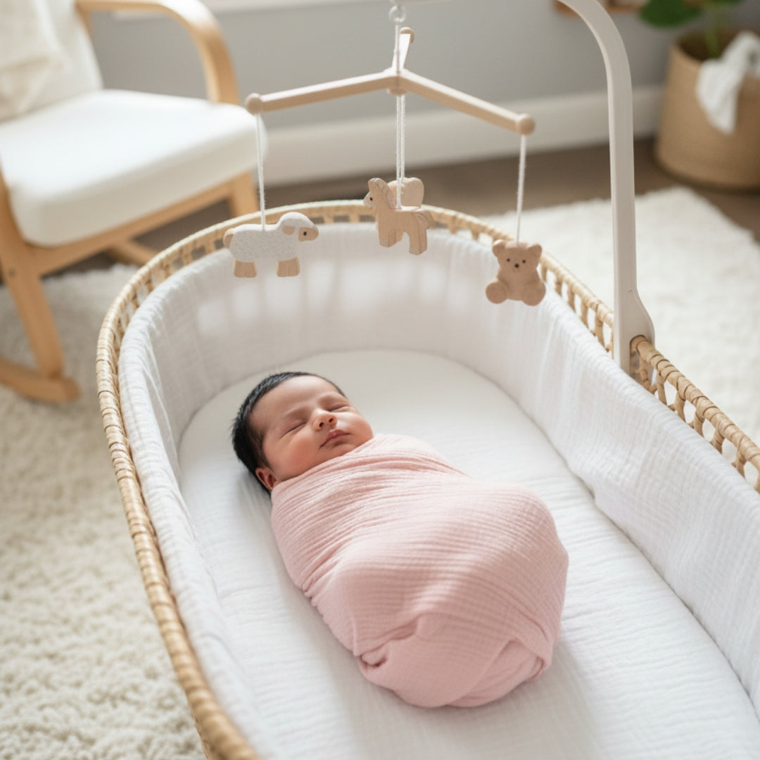 Muslin Cotton Swaddle Blanket – Breathable Newborn Baby Wrap