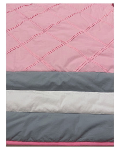 Teddy Stripes Bedding Set (Pink)