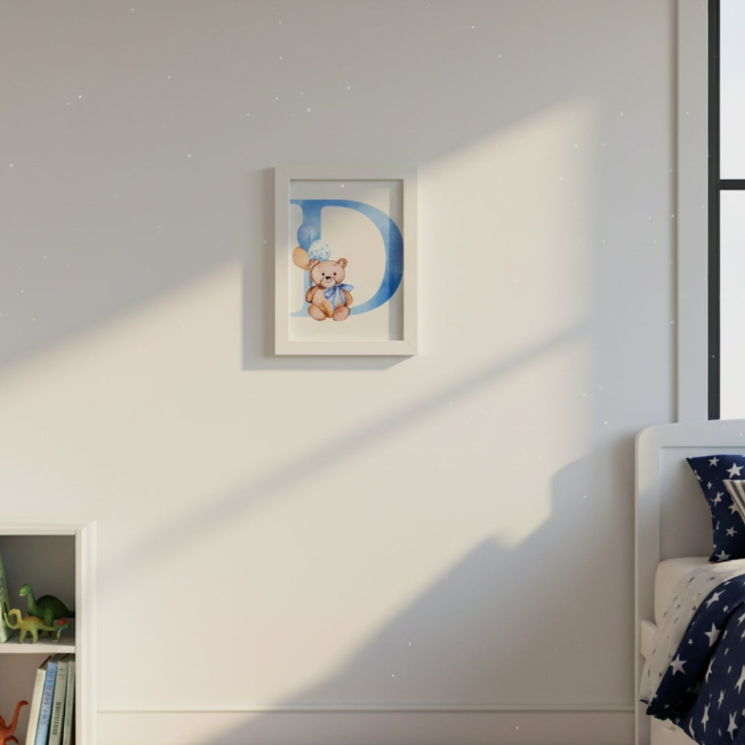 Personalised Teddy Alphabet Frames- Learning with Teddy