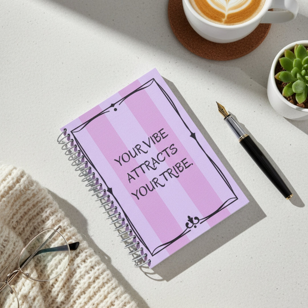 Vibe Tribe A5 Affirmation Ruled Notebook