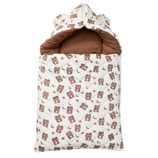 SnugPod Cotton Muslin Baby Sleeping Bag - Teddy World