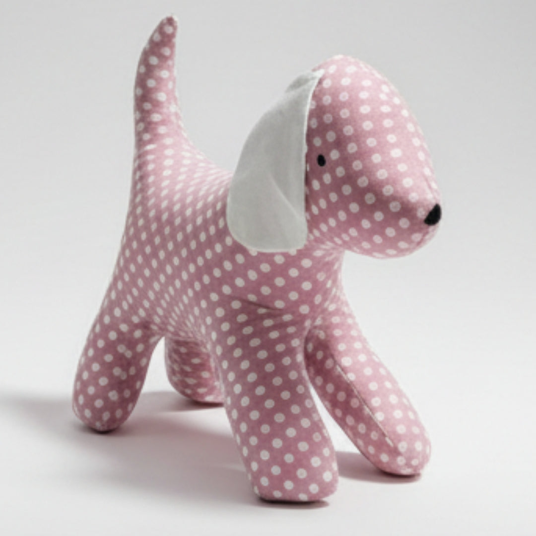 Pocked Dog Plush – Cute Cotton Dog Soft Toy for Babies & Toddlers