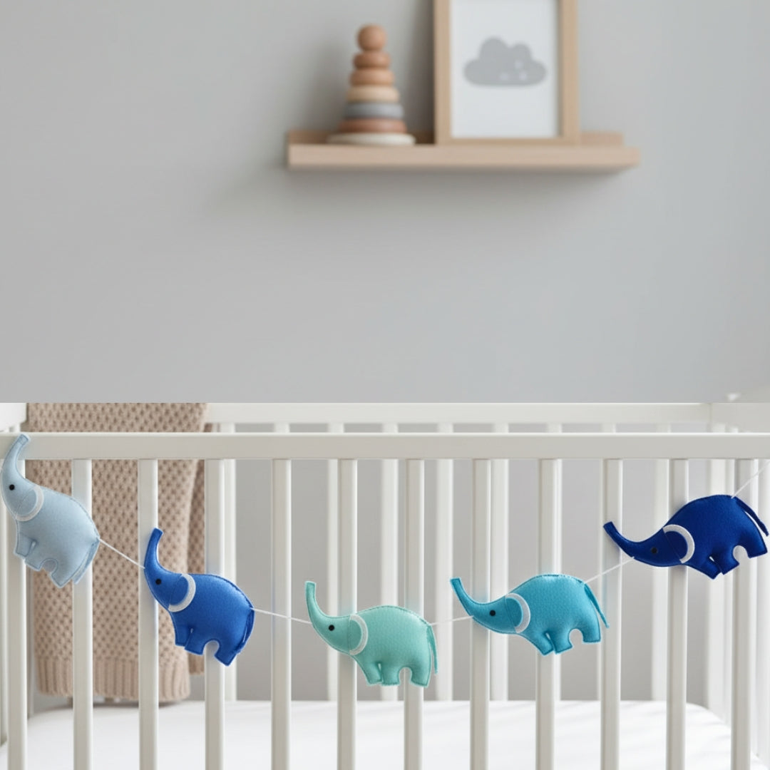 Elephant Bunting- Perfect for Cots