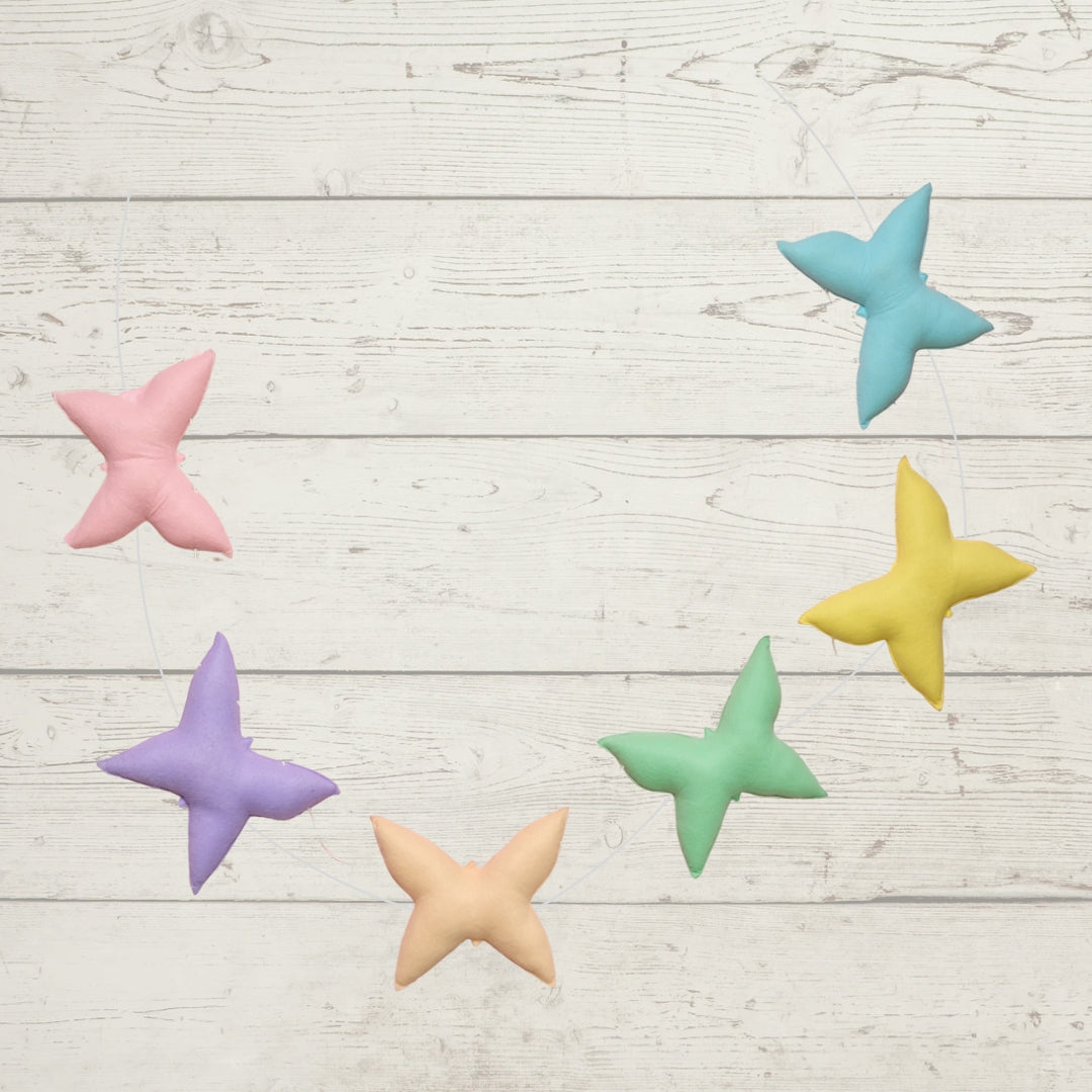 Pastel Butterfly Bunting for Baby Room Décor – Soft Cotton Nursery Garland