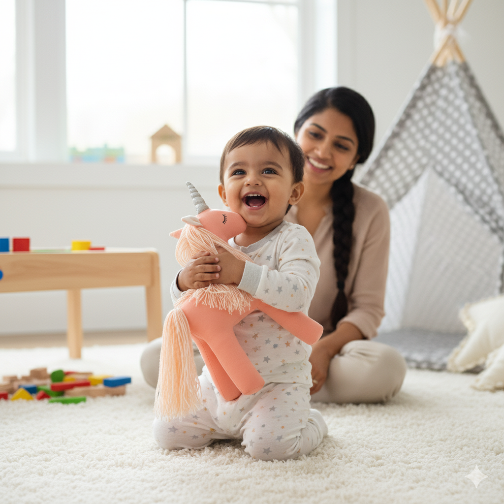 Unicorn Stuffed Toy – Cotton Plush for Nursery & Gifting