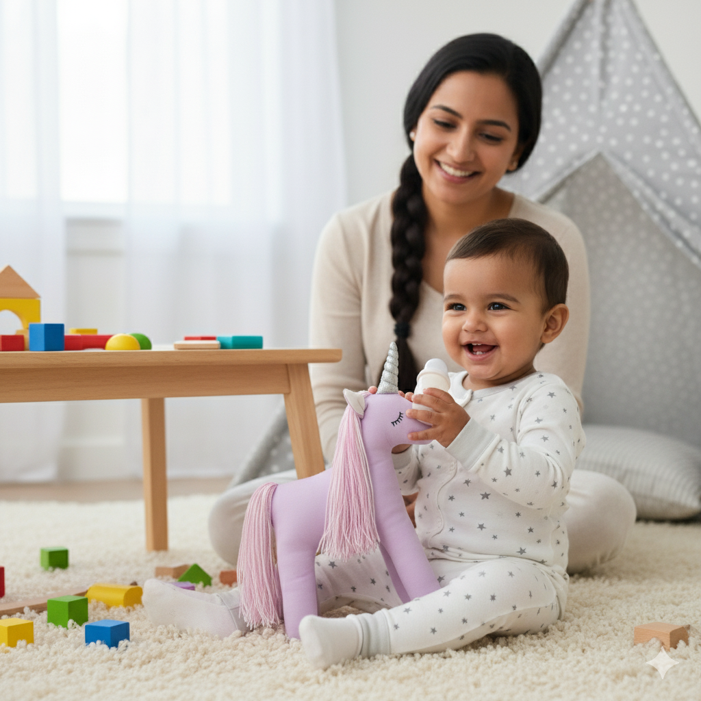 Unicorn Stuffed Toy – Cotton Plush for Nursery & Gifting