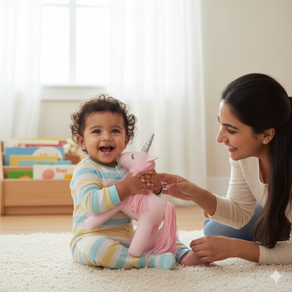 Unicorn Stuffed Toy – Cotton Plush for Nursery & Gifting
