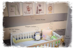 Nursery Safari Animals Canvas Frames