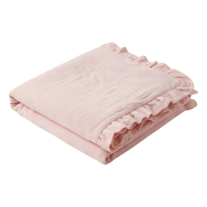 Snuggly Baby Muslin Blanket - 100% Organic Cotton, GOTS Certified - Pink