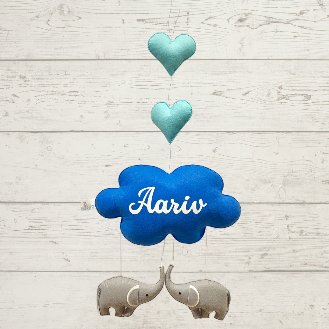 Elephant Kisses Cloud Hanging- Handmade