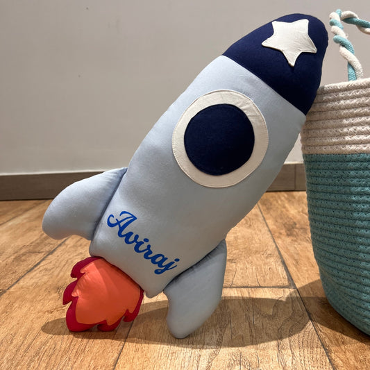 Little Explorer Rocket Shaped Cushion