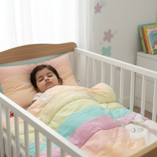 Multi Colour Unicorn Quilt- Cotton Fabric