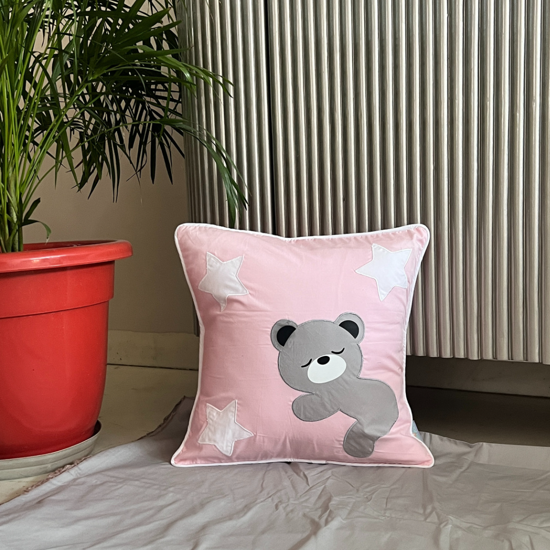 Colourful Sleepy Bear Cushion Cover – Monkinz
