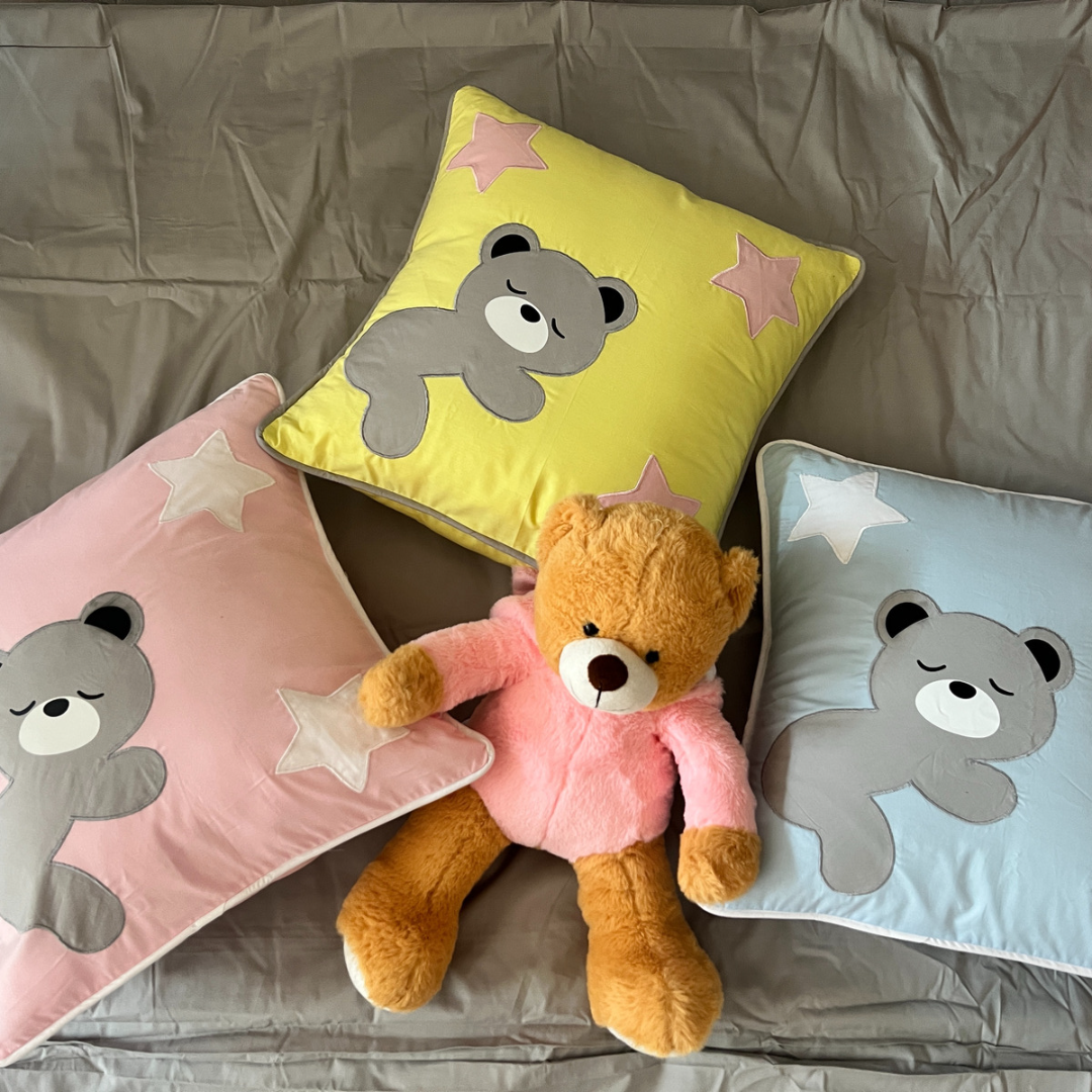 teddy bear baby pillow