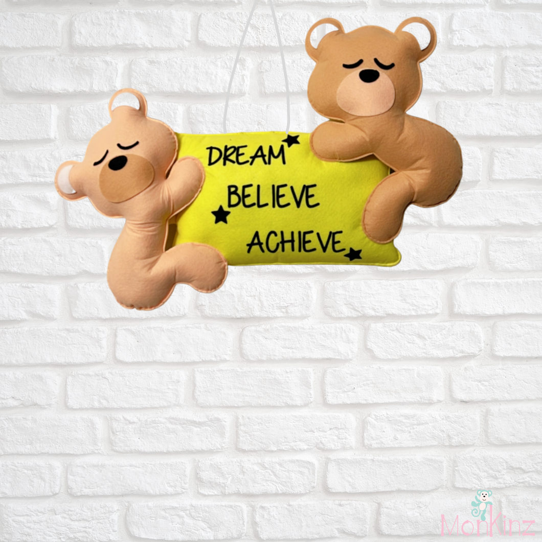 Customised Bear Wall Hanging For Kids