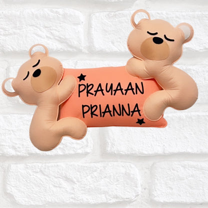 Customised Bear Wall Hanging With Message For Kids